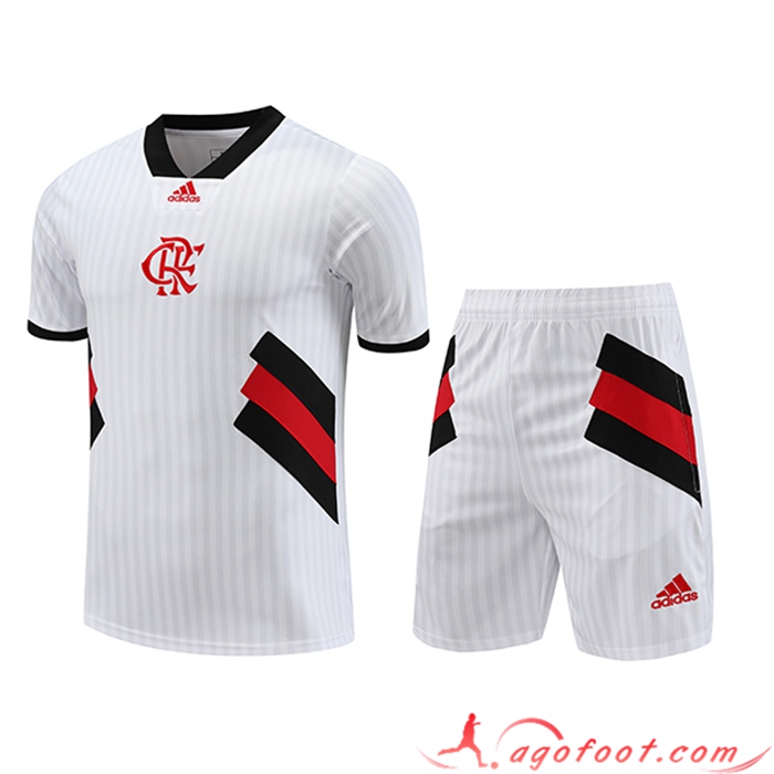 Ensemble Training T-Shirts + Shorts Flamengo Blanc 2023/2024 -02