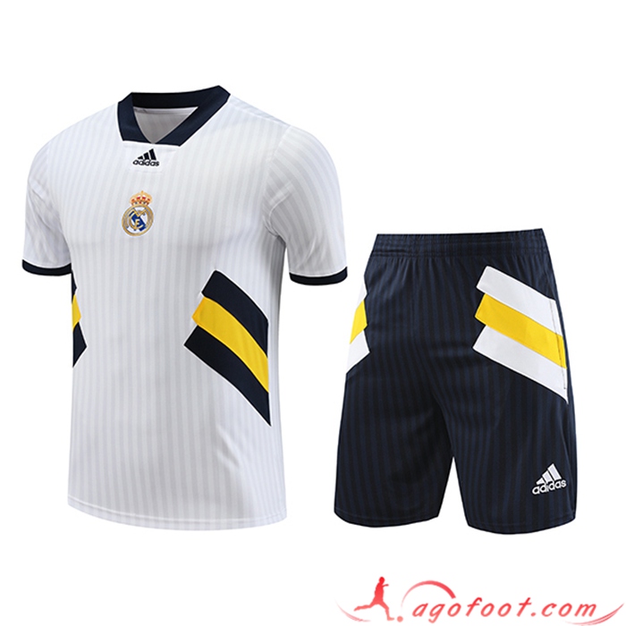 Ensemble Training T-Shirts + Shorts Real Madrid Blanc 2023/2024 -04
