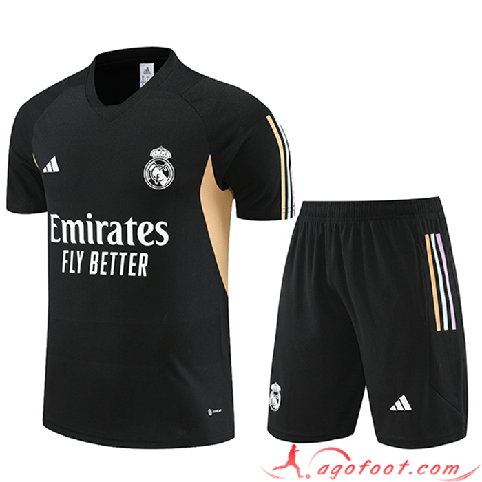 Ensemble Training T-Shirts + Shorts Real Madrid Noir 2023/2024 -02