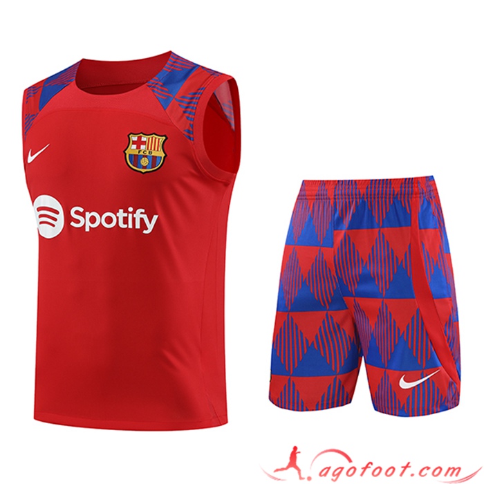 Ensemble Training Debardeur + Shorts FC Barcelone Rouge 2023/2024
