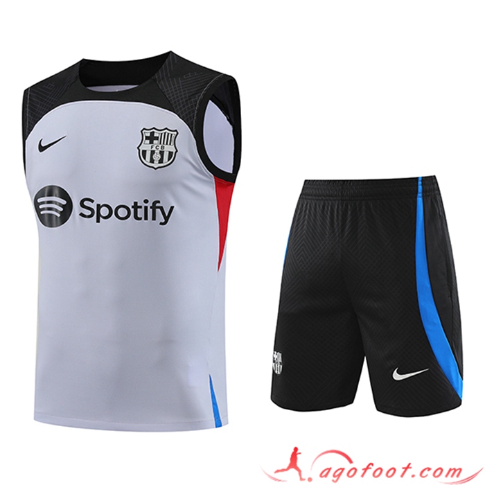 Ensemble Training Debardeur + Shorts FC Barcelone Gris 2023/2024