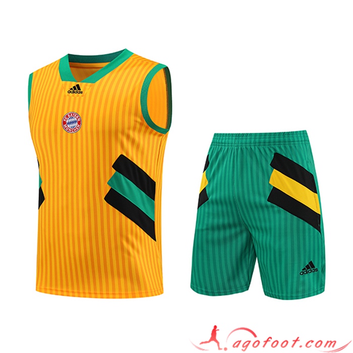 Ensemble Training Debardeur + Shorts Bayern Munich Jaune 2023/2024