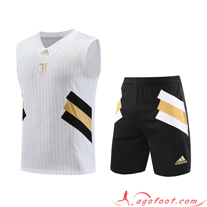 Ensemble Training Debardeur + Shorts Juventus Blanc 2023/2024