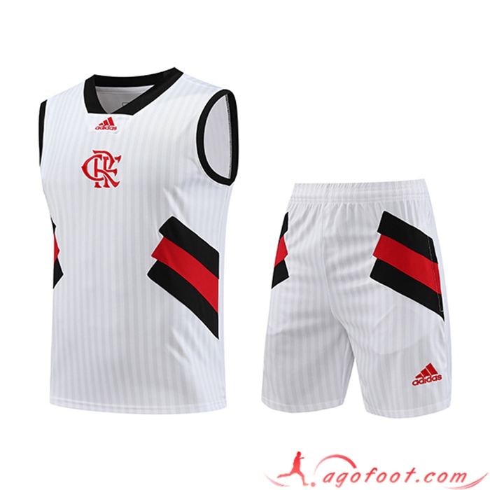 Ensemble Training Debardeur + Shorts Flamengo Blanc 2023/2024 -02