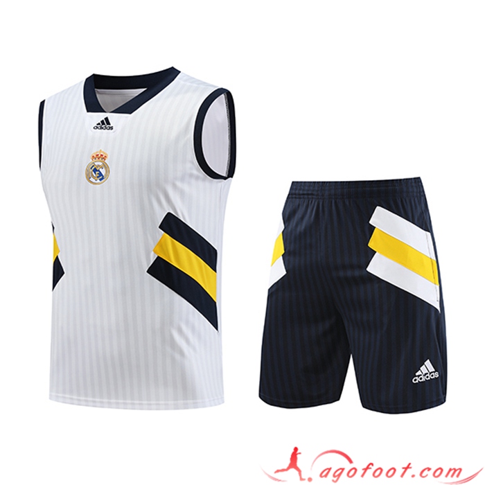 Ensemble Training Debardeur + Shorts Real Madrid Blanc 2023/2024 -02