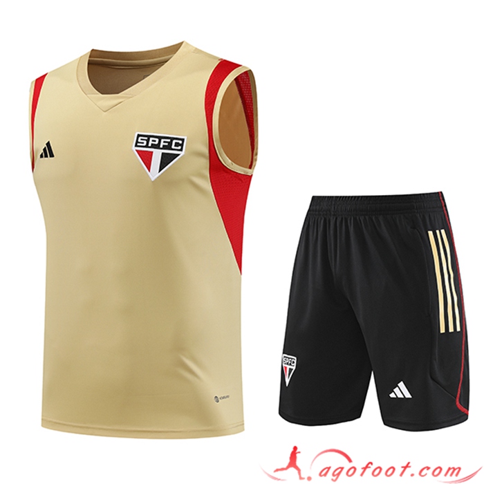 Ensemble Training Debardeur + Shorts Sao Paulo FC Brune 2023/2024