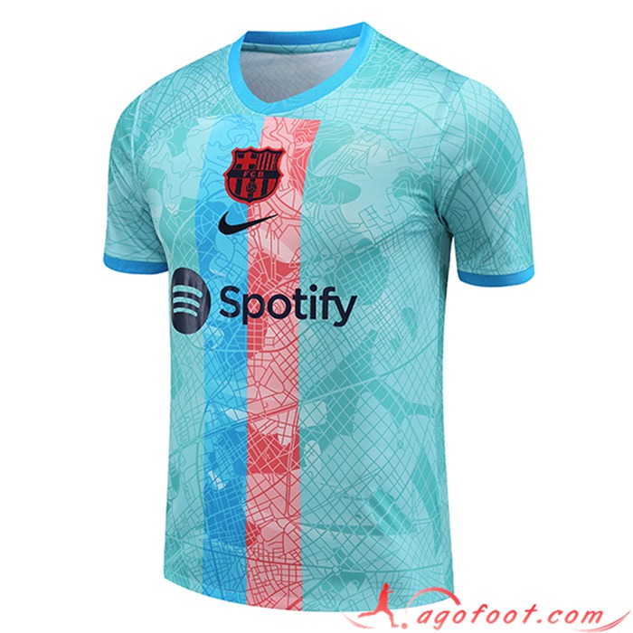 Training T-Shirts FC Barcelone Bleu Clair 2023/2024