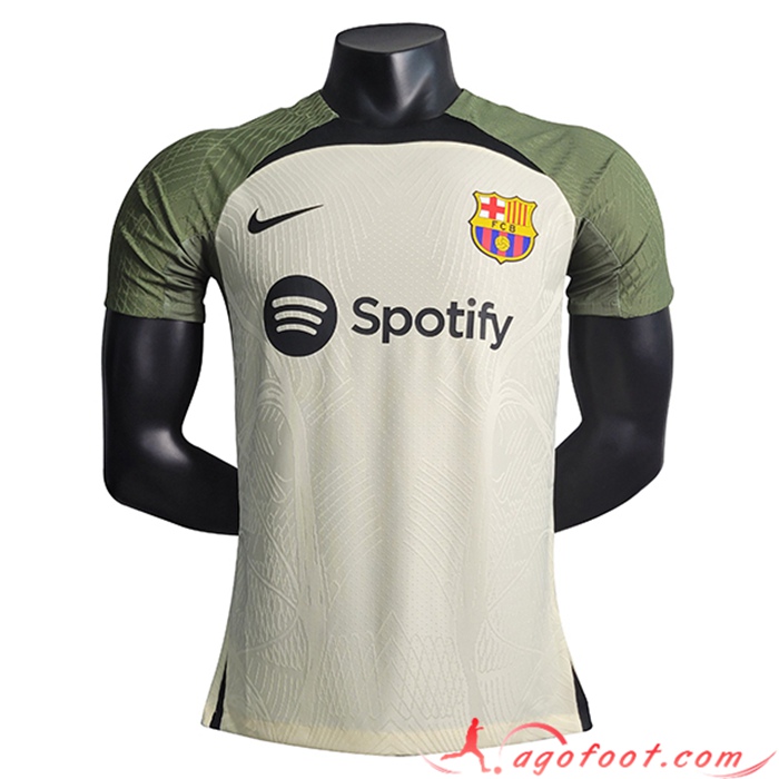 Training T-Shirts FC Barcelone Blanc/Vert 2023/2024