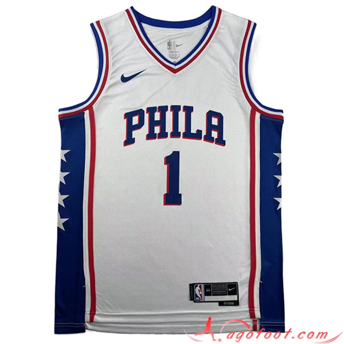 Maillot Philadelphia 76ers (HARDEN #1) 2023/24 Blanc