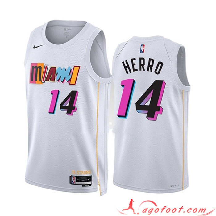 Maillot Miami Heat (HERRO #14) 2023/24 Blanc -02