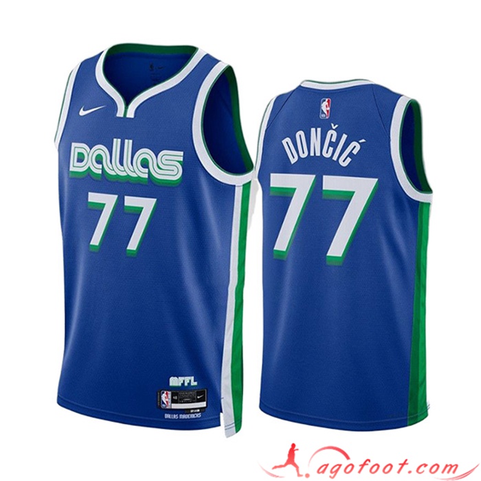Maillot Dallas Mavericks (DONCIC #77) 2023/24 Bleu