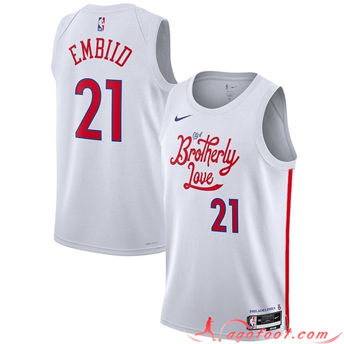 Maillot Philadelphia 76ers (EMBIID #21) 2023/24 Blanc