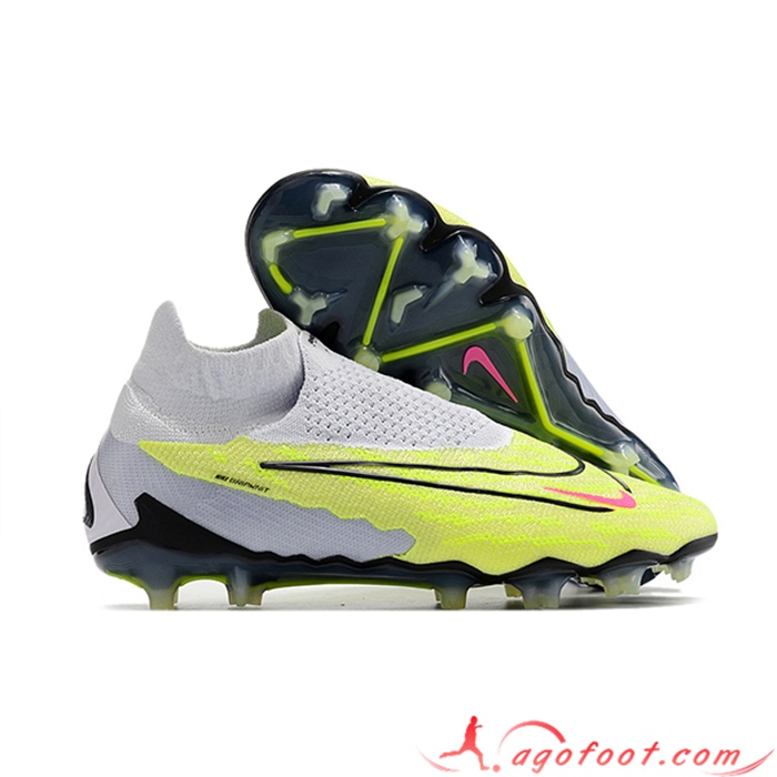 Nike Chaussures de Foot Phantom GX Elite DF Link FG Vert/Gris