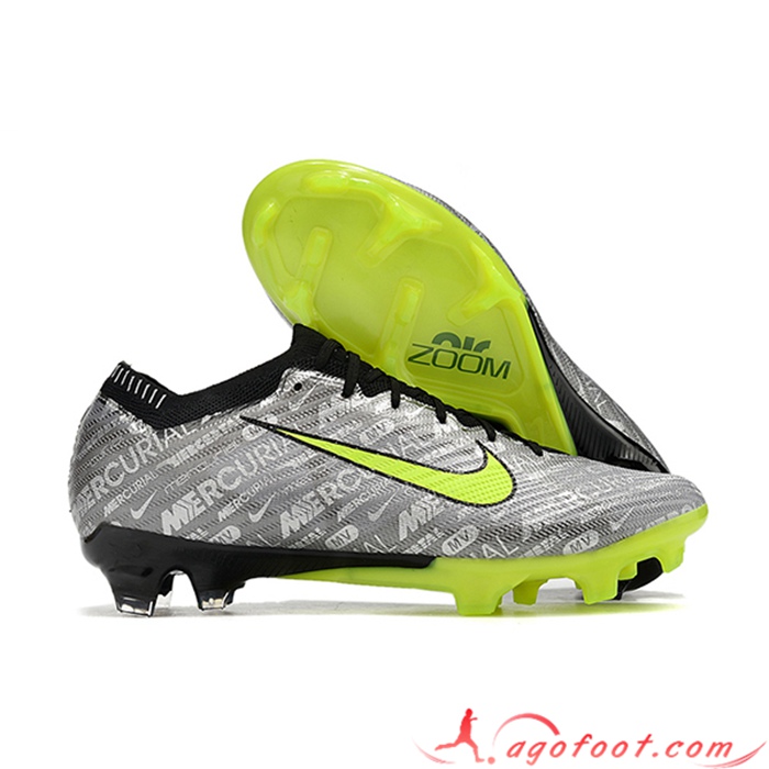 Nike Chaussures de Foot Air Zoom Mercurial Vapor 15 Elite XXV FG Gris