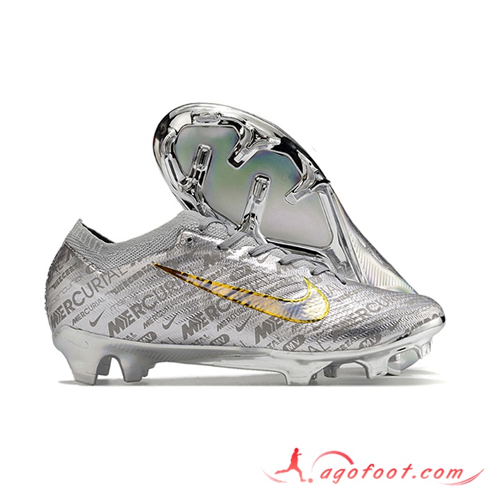 Nike Chaussures de Foot Air Zoom Mercurial Vapor XV Elite XXV SE FG Argent