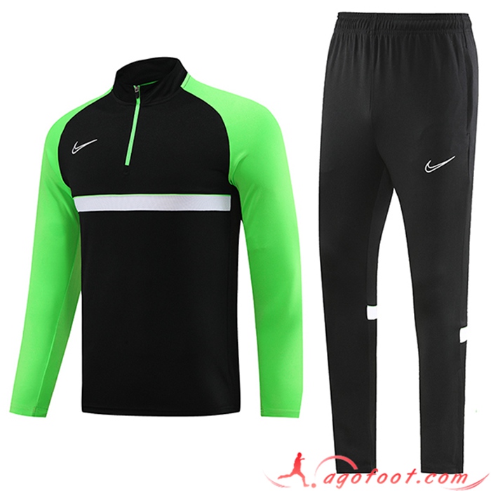 Ensemble Survetement de Foot Nike Noir/Vert 2023/2024