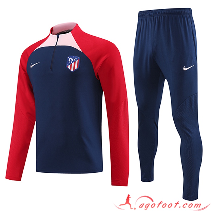 Ensemble Survetement de Foot Atletico Madrid Bleu Marine 2023/2024