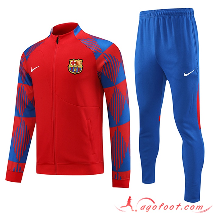 Ensemble Survetement de Foot - Veste FC Barcelone Rouge 2023/2024