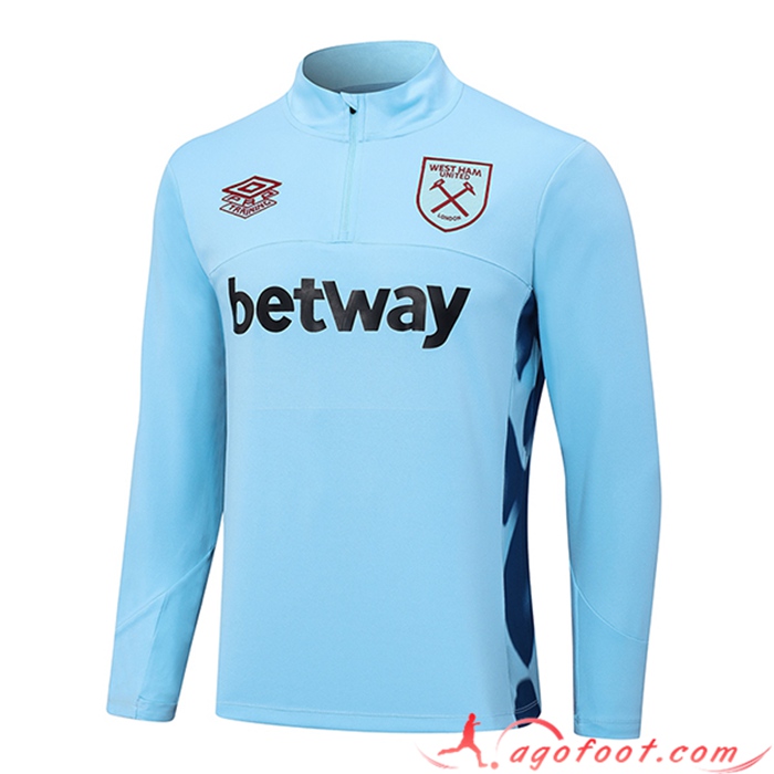 Sweatshirt Training West Ham Bleu Clair 2023/2024