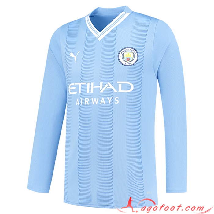 Nouveau Maillot de Foot Manchester City Domicile Manche Longue 2023/2024