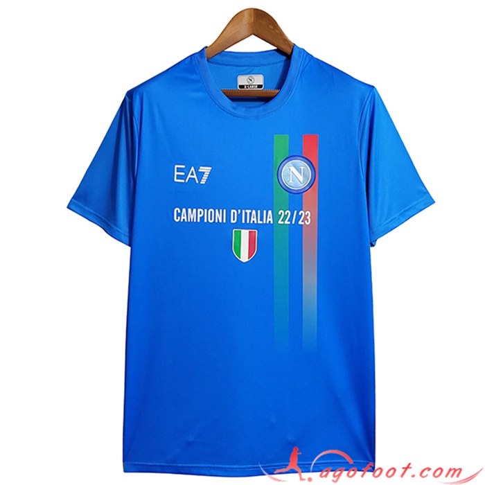 SSC Naples Italian Champions T-Shirt Bleu 2022/2023