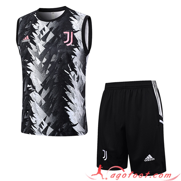 Ensemble Training Debardeur + Shorts Juventus Noir/Blanc 2023/2024 -02