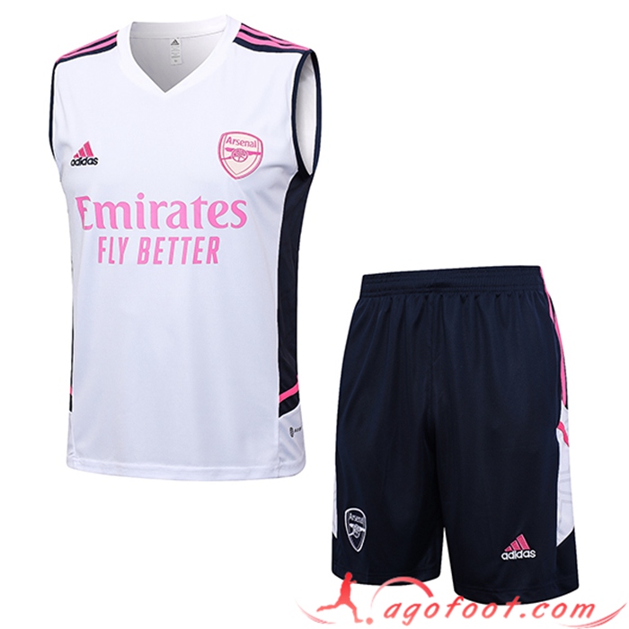 Ensemble Training Debardeur + Shorts Arsenal Blanc 2023/2024 -02
