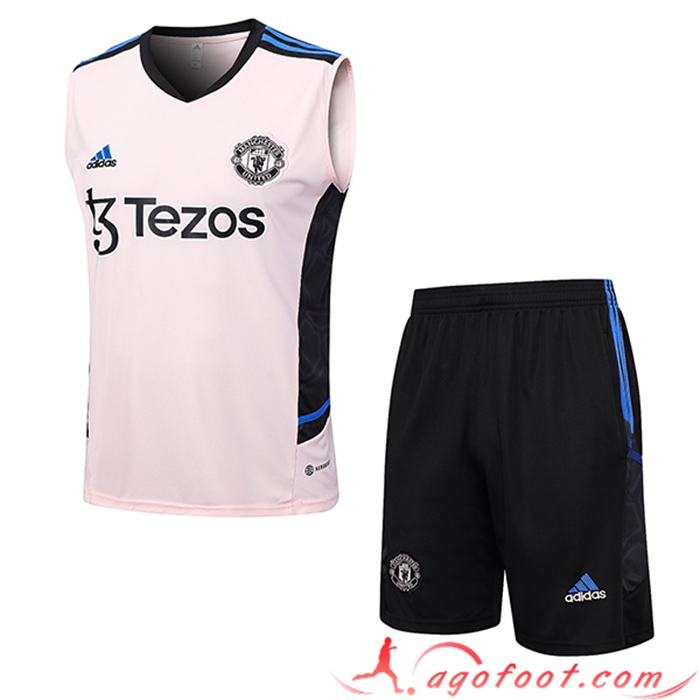 Ensemble Training Debardeur + Shorts Manchester United Rose 2023/2024