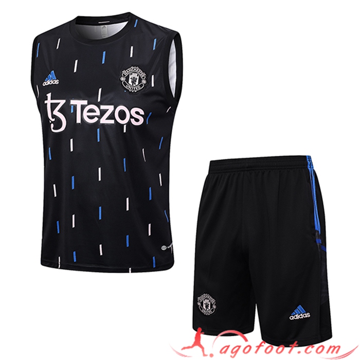 Ensemble Training Debardeur + Shorts Manchester United Noir 2023/2024 -03