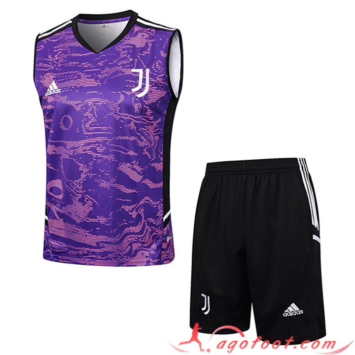 Ensemble Training Debardeur + Shorts Juventus Pourpre 2023/2024 -02