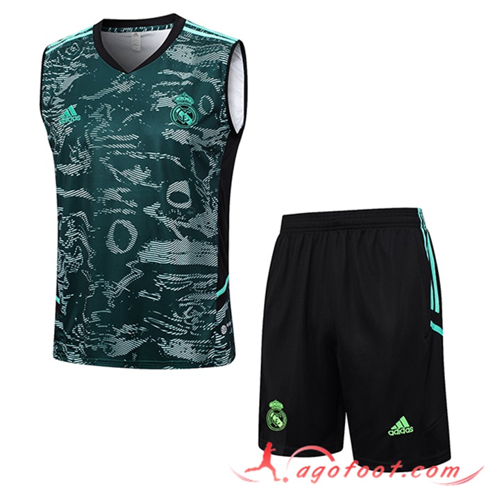 Ensemble Training Debardeur + Shorts Real Madrid Vert 2023/2024 -02