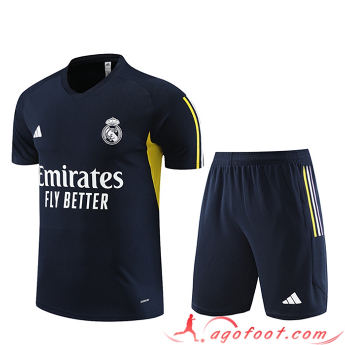 Ensemble Training T-Shirts + Shorts Real Madrid Bleu Marine 2023/2024