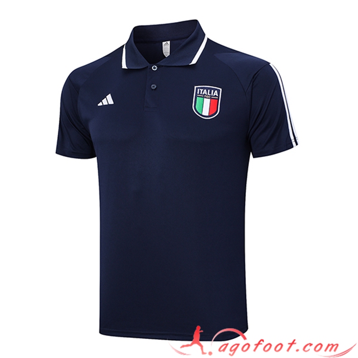 Polo Foot Italie Bleu Marine 2023/2024 -04