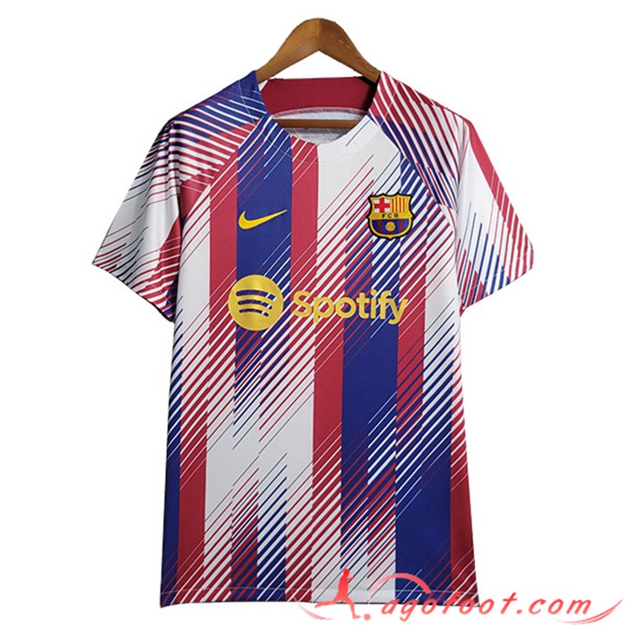 Training T-Shirts FC Barcelone Rouge/Bleu/Blanc 2023/2024 -02