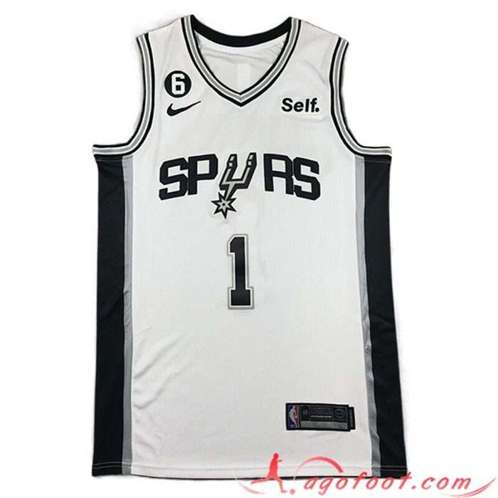 Maillot San Antonio Spurs (WEMBANYAMA #1) 2023/24 Blanc