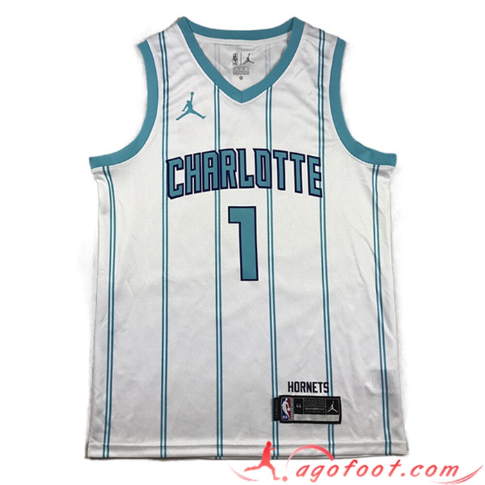 Maillot Charlotte Hornets (BALL #1) 2023/24 Blanc
