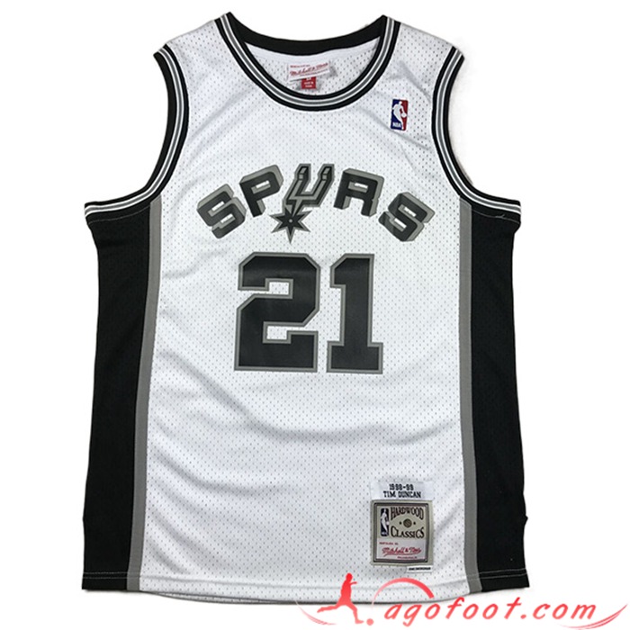 Maillot San Antonio Spurs (DUNCAN #21) 2023/24 Blanc