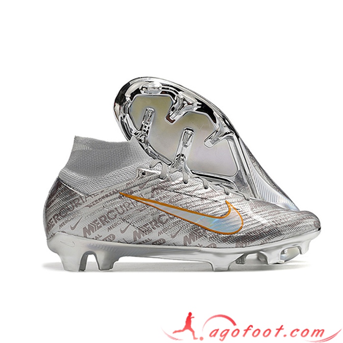 Nike Chaussures de Foot Air Zoom Mercurial Superfly Ix Elite XXV Se FG Argent -02