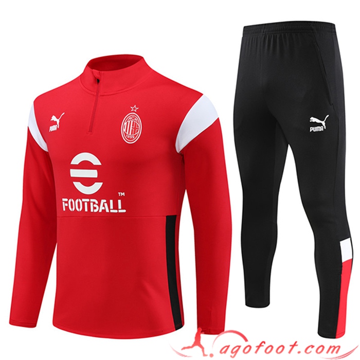 Ensemble Survetement de Foot Milan AC Rouge 2023/2024