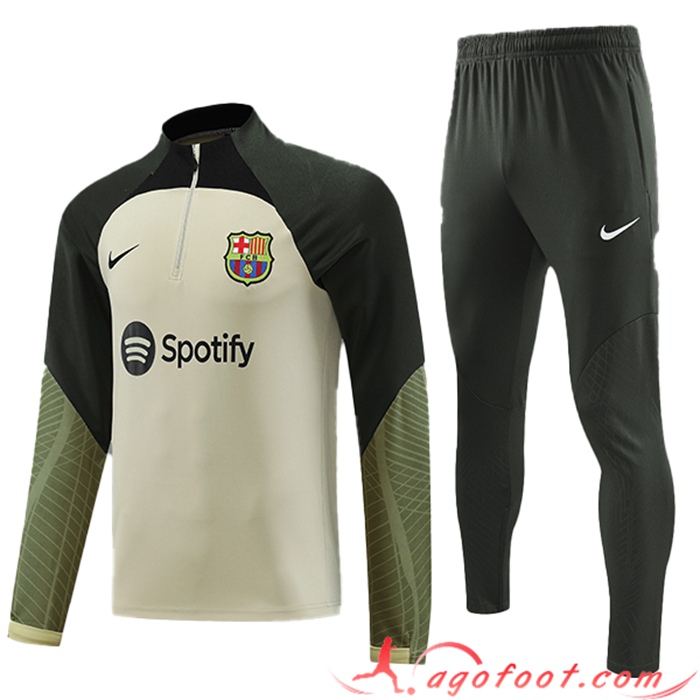 Ensemble Survetement de Foot FC Barcelone Vert 2023/2024 -04