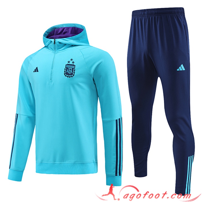 Ensemble Survetement Veste A Capuche Argentin Bleu Clair 2023/2024