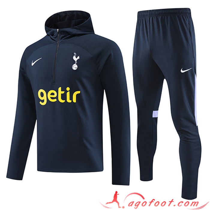 Ensemble Survetement Veste A Capuche Tottenham Hotspurs Bleu Marine 2023/2024