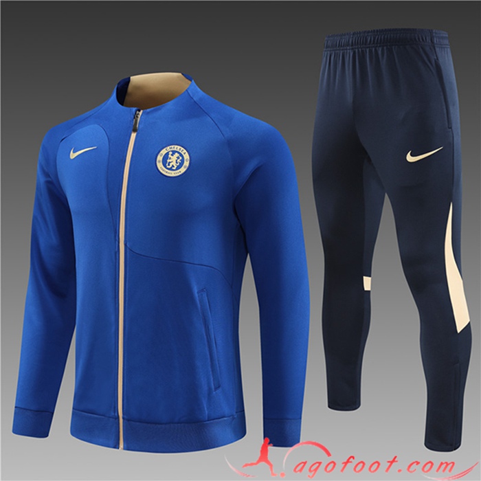 Ensemble Survetement de Foot - Veste FC Chelsea Enfant Bleu 2023/2024