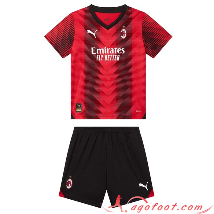 Nouveau Maillot de Foot Milan AC Enfant Domicile 2023/2024