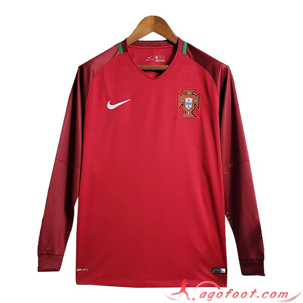 Maillot de Foot Portugal Retro Domicile Manches Longues 2016/2017