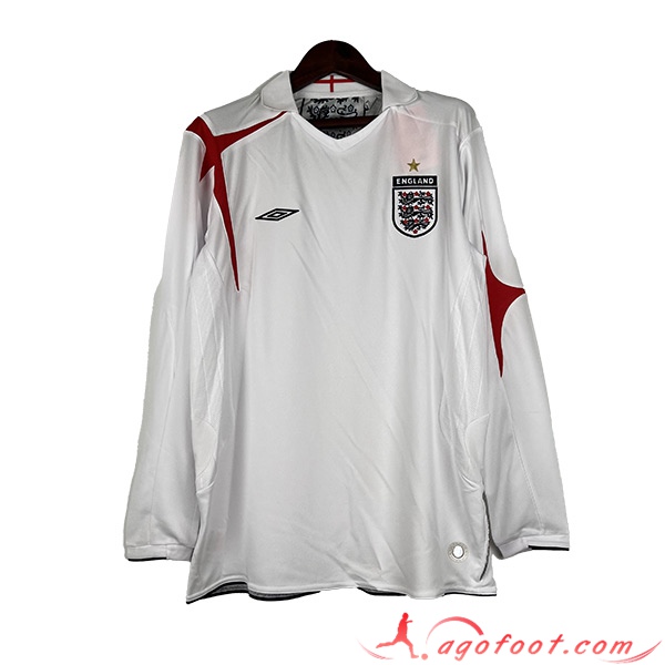 Maillot de Foot Angleterre Retro Domicile Manches Longues 2006/2007