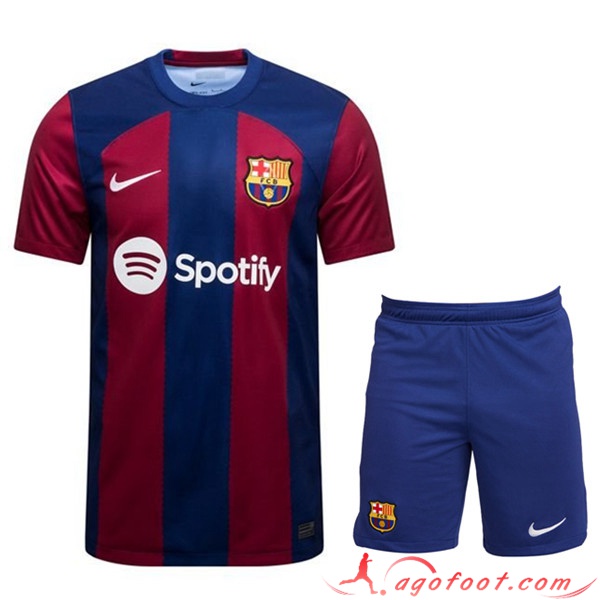 Boutique Maillot Survetement foot FC Barcelone Enfant Bleu 2022/23 P714  Personnalisés Pas Cher