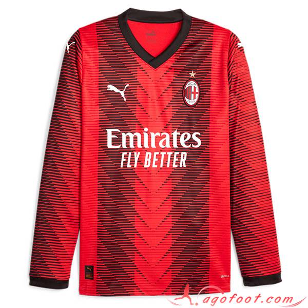 Maillot de Foot Milan AC Domicile Manche Longue 2023/2024