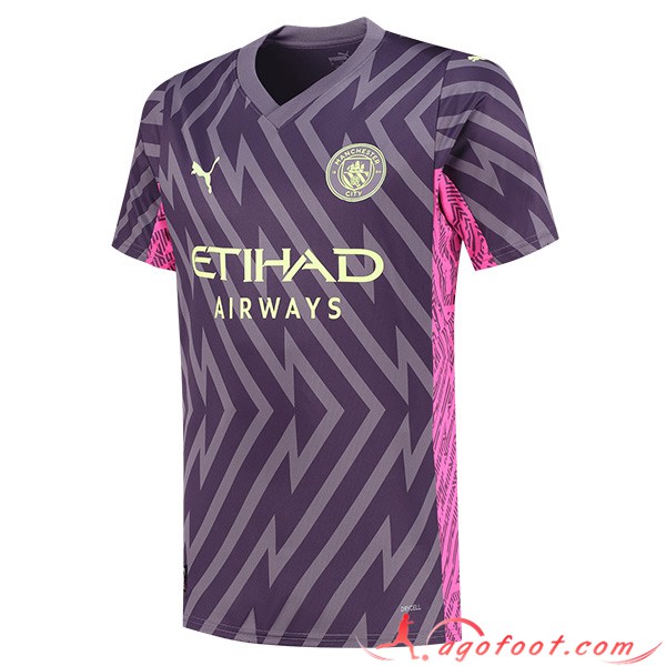 Maillot de Foot Manchester City Gardien de But Pourpre 2023/2024