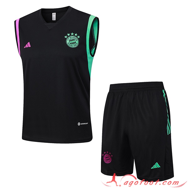 Ensemble Training Debardeur + Shorts Bayern Munich Noir 2023/2024 -02